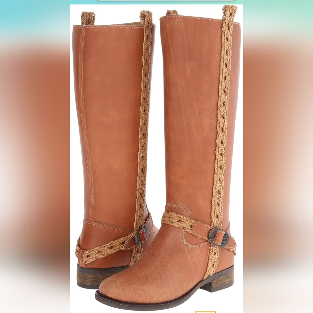 Sbicca leather Tall Knee boots tan 10
